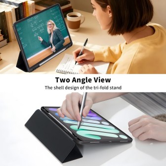 iPad Pro 12.9 (2018-2022) Soft TPU Back Shell Slim Cover Case with Aut