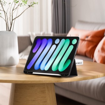 iPad Pro 12.9 (2018-2022) Soft TPU Back Shell Slim Cover Case with Aut