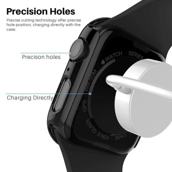Apple Watch Series 7/8/9 (45mm) Hard PC Case with Built-in Tempered Gl