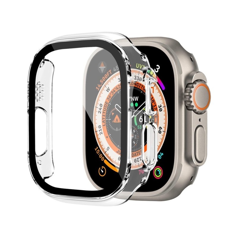 Apple Watch Ultra 1/2/3 (49mm) Hard PC Case with Built-in Tempered Gla
