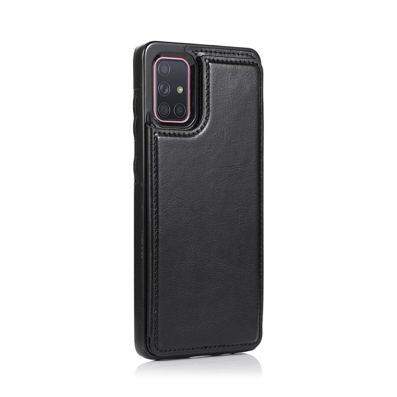 Samsung Galaxy A71 / A7 Leather Wallet Flip Diary Case Cover - Black