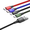 Premium 4 in 1 Nylon Braided Cable (Lightning/2 x Type-C/Micro USB) 3.5A 1.2m