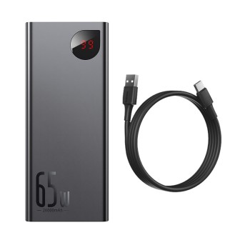 Premium Premium Metal Digital Display Quick Charge Power Bank 20000mAh - Blue