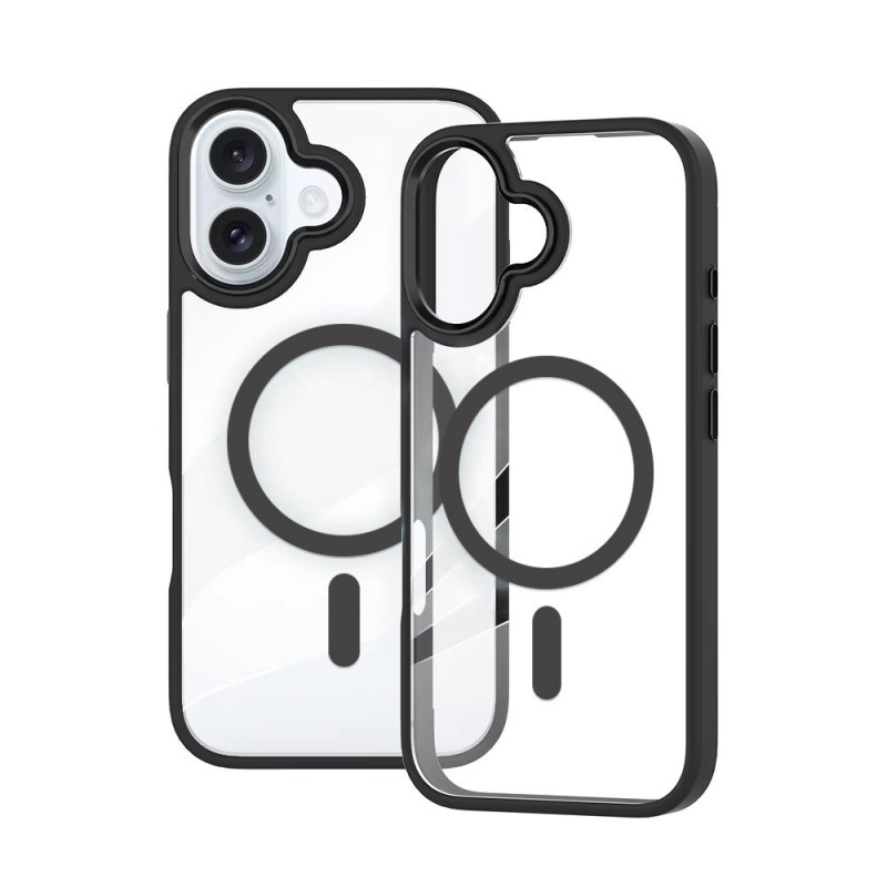 iPhone 17 Clear with Metal Camera Frame Case Cover - Black | Australia