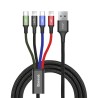 Premium 4 in 1 Nylon Braided Cable (2 x Lightning/Type-C/Micro USB) 3.5A 1.2m