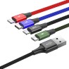Premium 4 in 1 Nylon Braided Cable (2 x Lightning/Type-C/Micro USB) 3.5A 1.2m
