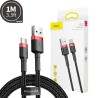 Premium Cafule USB to Type-C Cable 3A 1m for iPhone 15 / 16 Series - Black / Red
