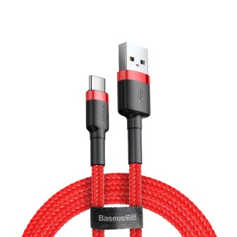 Premium Cafule USB to Type-C Cable 2A 2m for iPhone 15/16 Series - Black/Grey