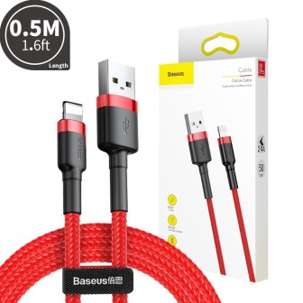 Premium Cafule Fast Charge USB Data Charging Cable for iPhone 0.5m