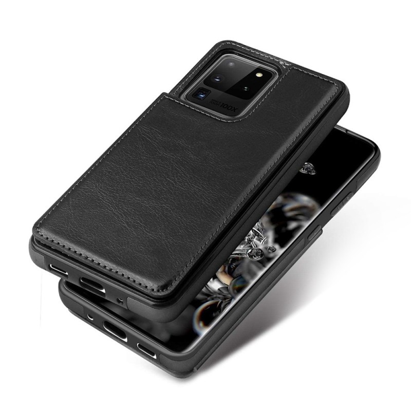 Samsung Galaxy S20 Ultra Leather Wallet Flip Diary Case Cover - Brown