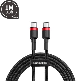 Premium Cafule Type-C PD2.0 60W Flash Charging Data Cable - Black /