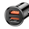 Premium Circular Plastic A+A 30W Dual QC3.0 Quick Car