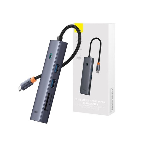 Premium Flite 7-Port USB-C Hub Docking Station - HDMI 4K, PD, RJ45, SD