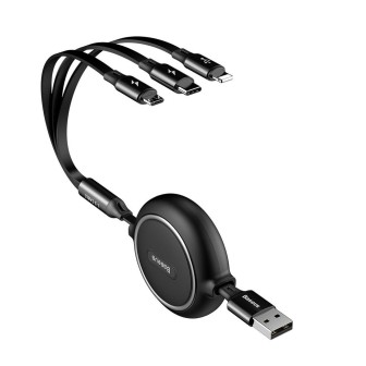 Golden Loop Retractable 3 in 1 USB Cable 3.5A (35cm-120cm)