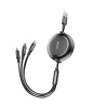 Golden Loop Retractable 3 in 1 USB Cable 3.5A (35cm-120cm)