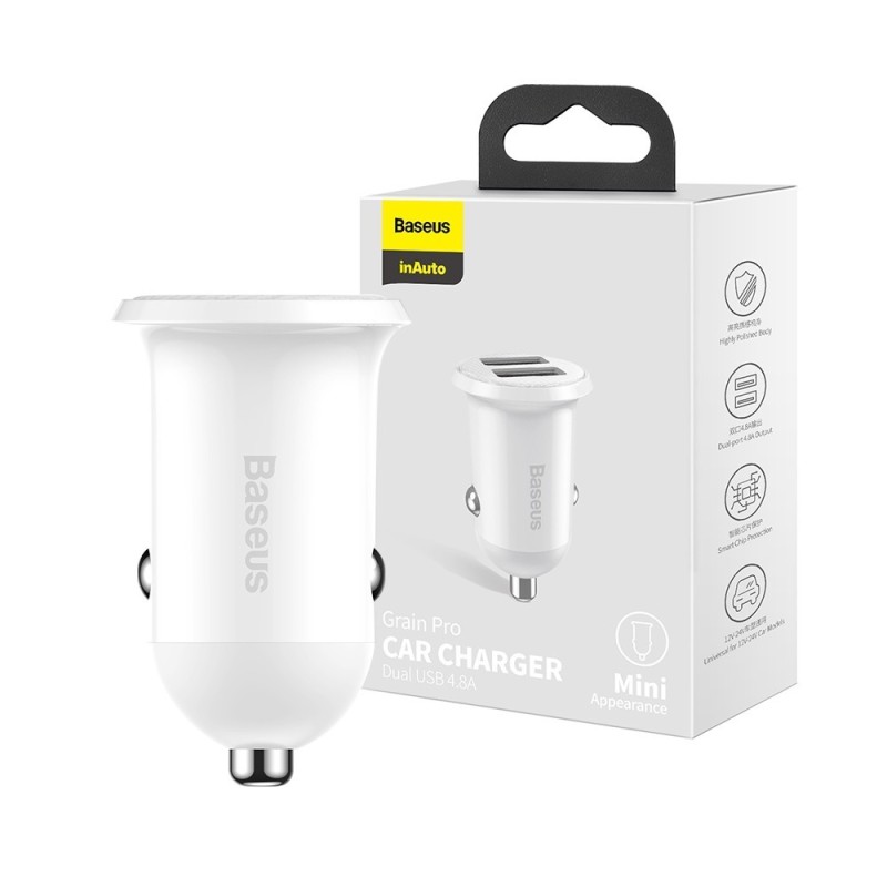 Premium Grain Pro Car Charger (Dual USB 4.8A) - Black | Australia