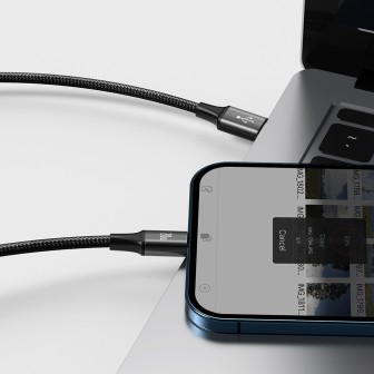 Premium Rapid Series 3-in-1 Fast Charging Data Cable Type-C to C+L+C