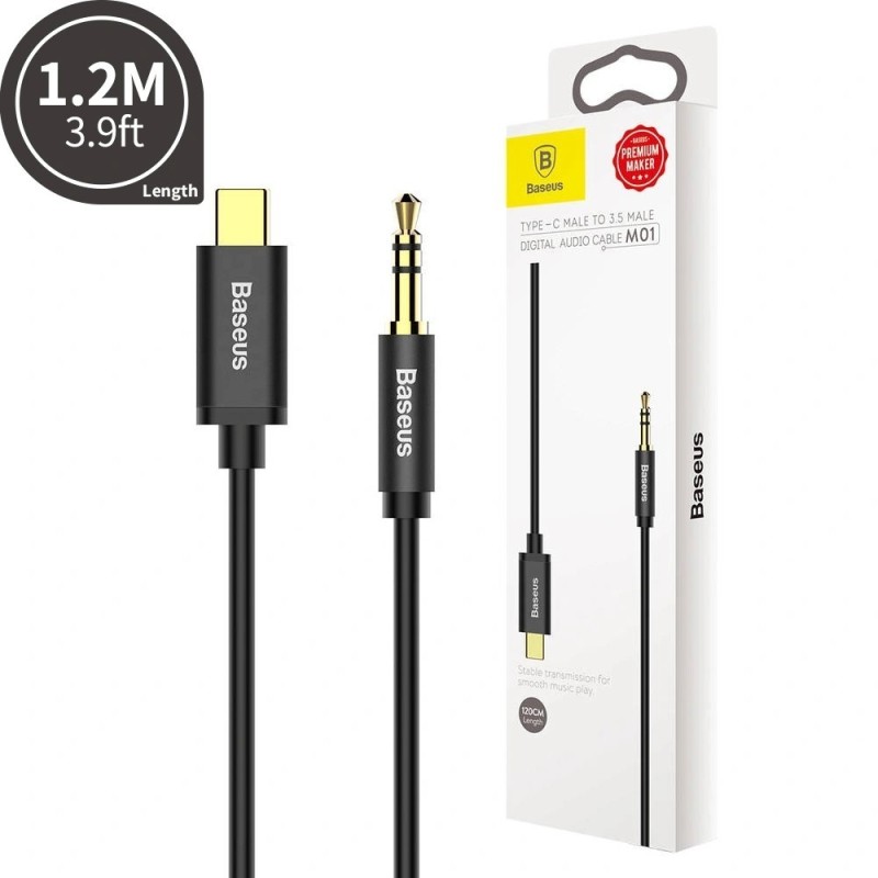 Premium Stereo Audio AUX Cable 3.5MM Mini Jack to Type-C
