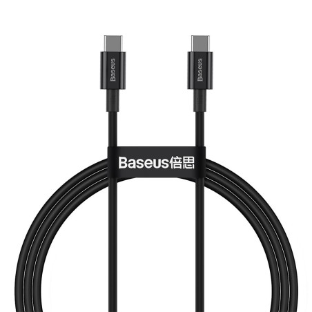 Premium Superior Series Fast Charging Data Cable Type-C to Type-C 100W - Black