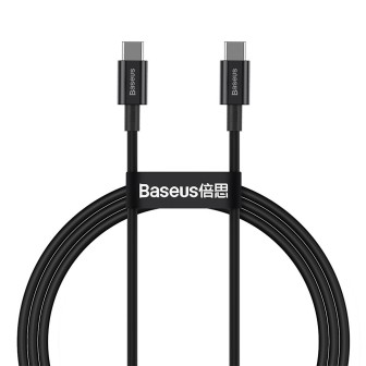 Premium Superior Series Fast Charging Data Cable Type-C to Type-C 100W - Black