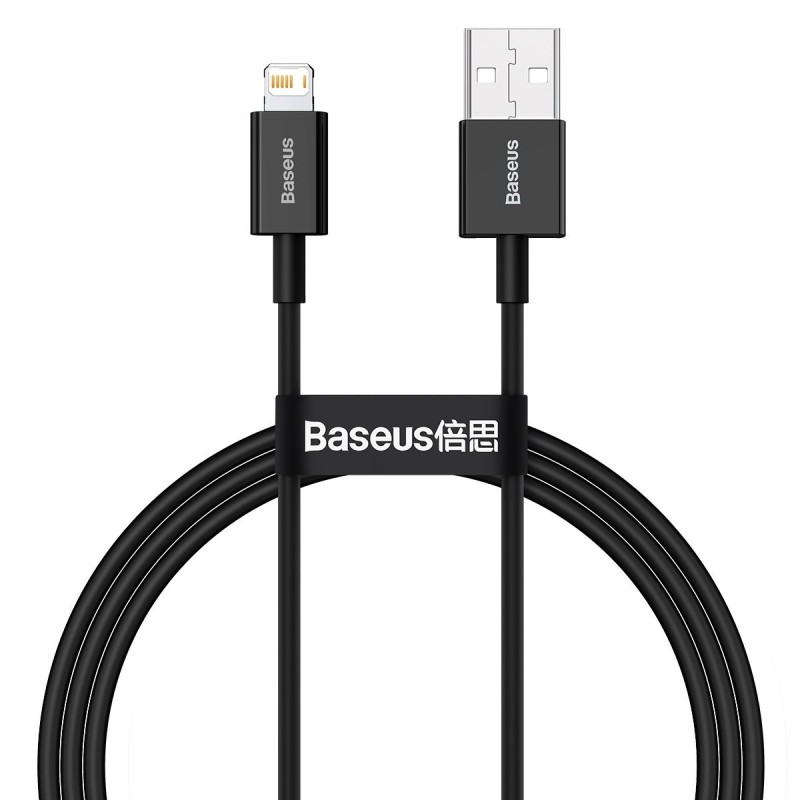 Premium Superior Series Fast Charging Data Cable USB to Lightning 2.4A - Black