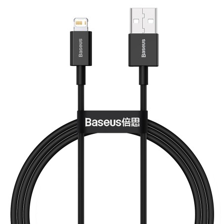 Premium Superior Series Fast Charging Data Cable USB to Lightning 2.4A - Black
