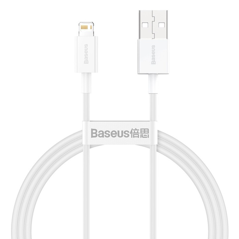 Premium Superior Series Fast Charging Data Cable USB to Lightning 2.4A - White