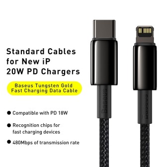 Premium Tungsten Gold Fast Charging Data Cable Type-C to Lightning PD