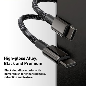 iPhone 15 / 16 / 17 Series Premium Tungsten Gold Fast Charging Data Cable Type-C