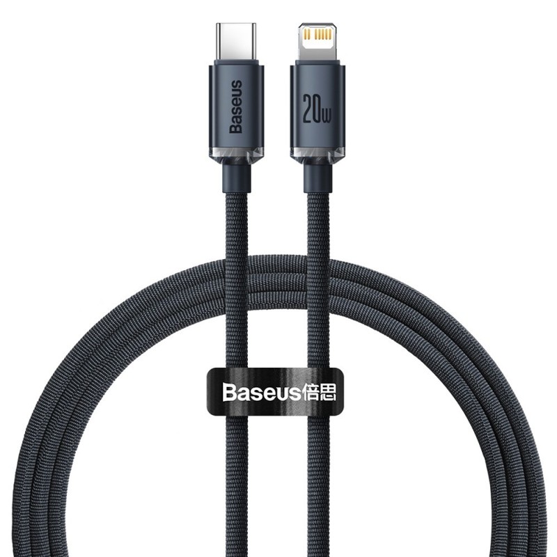 CW-FXP Premium Crystal Shine Series Fast Charging Data Cable Type-C to Lightning