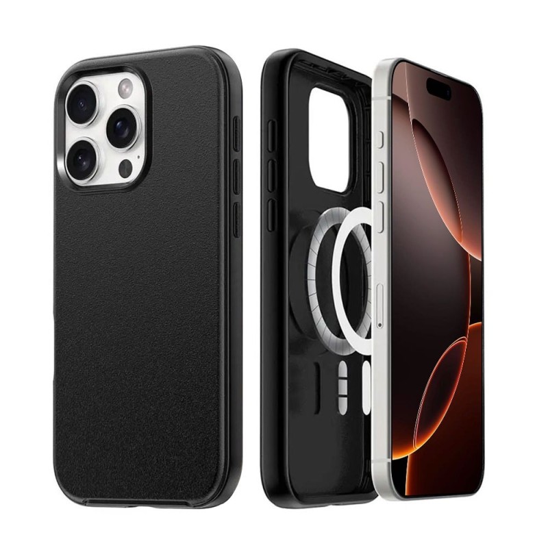 iPhone 16 Pro Hybrid Shockproof Case Cover - Black | Australia