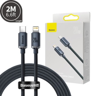 CW-FXP Premium Crystal Shine Series Fast Charging Data Cable Type-C to Lightning