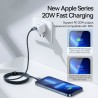 CW-FXP Premium Crystal Shine Series Fast Charging Data Cable Type-C to Lightning
