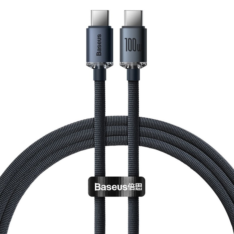 CW-FXP Premium Crystal Shine Series Fast Charging Data Cable Type-C to Type-C
