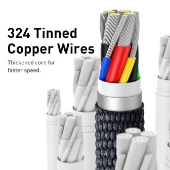 CW-FXP Premium Crystal Shine Series Fast Charging Data Cable Type-C to Type-C