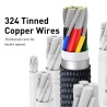 CW-FXP Premium Crystal Shine Series Fast Charging Data Cable Type-C to Type-C