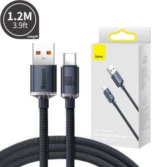 CW-FXP Premium Crystal Shine Series Fast Charging Data Cable USB to Type-C 100W