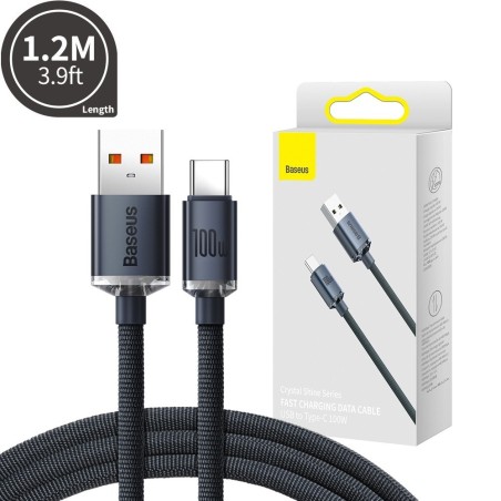 CW-FXP Premium Crystal Shine Series Fast Charging Data Cable USB to Type-C 100W