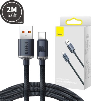CW-FXP Premium Crystal Shine Series Fast Charging Data Cable USB to Type-C 100W