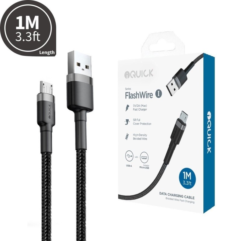 Premium Braided Micro USB to USB-A Fast Charging Cable 1M | Australia