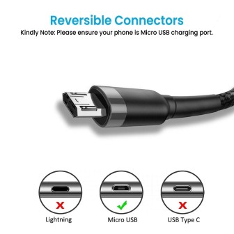 Premium Braided Micro USB to USB-A Fast Charging Cable 1M | Australia