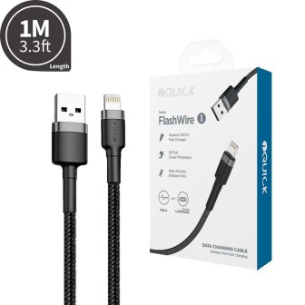 Premium Braided Lightning to USB-A Fast Charging Cable 1M | Australia