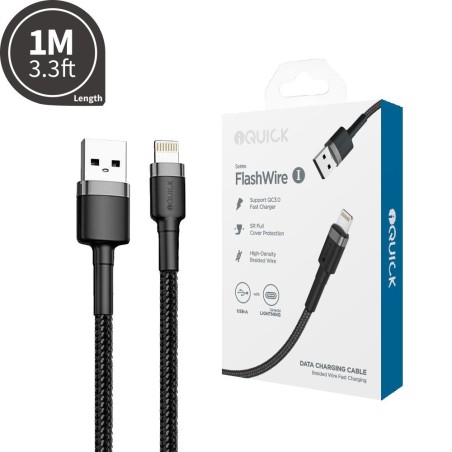 Premium Braided Lightning to USB-A Fast Charging Cable 1M | Australia