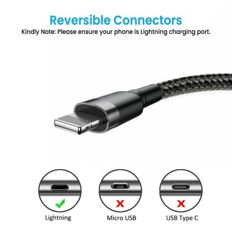 Premium Braided Lightning to USB-A Fast Charging Cable 1M | Australia