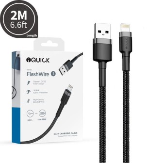 Premium Braided Lightning to USB-A Fast Charging Cable 2M | Australia