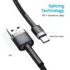 Premium Braided USB-C to USB-A Fast Charging Cable 0.3M for iPhone 15/16 Series