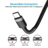 Premium Braided USB-C to USB-A Fast Charging Cable 2M for iPhone 15 /