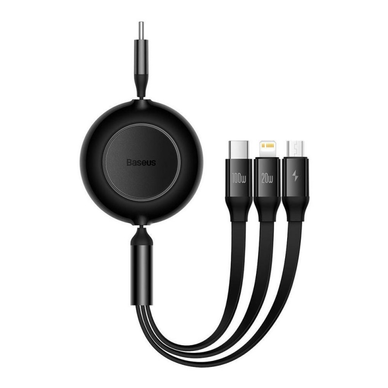 Premium Bright Mirror 2 Series Retractable 3-in-1 Fast Charging Data Cable