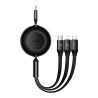 Premium Bright Mirror 2 Series Retractable 3-in-1 Fast Charging Data Cable