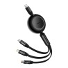 Premium Bright Mirror 2 Series Retractable 3-in-1 Fast Charging Data Cable